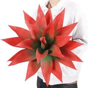 Fall Fake Agave Artificial Plant: Red Fake Agave Plant for Room Decor